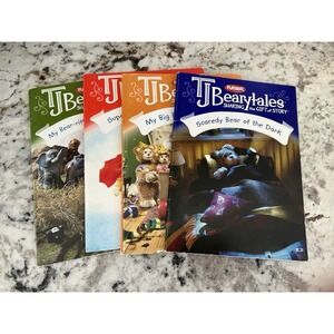 TJ Bearytales~Playskool~Lot of 4 Replacement Books~Scaredy Bear~Birthday~Rescue~